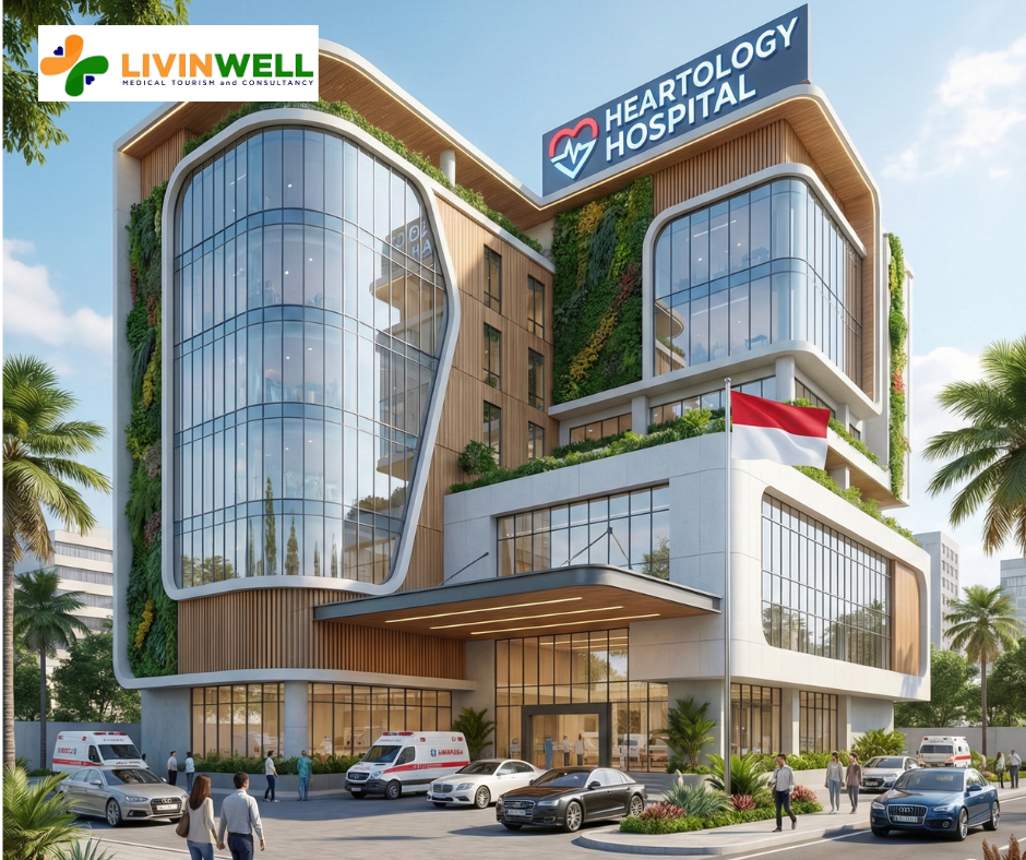 Illustrasi Gedung Heartology Cardiovascular Hospital Jakarta di Kebayoran Baru